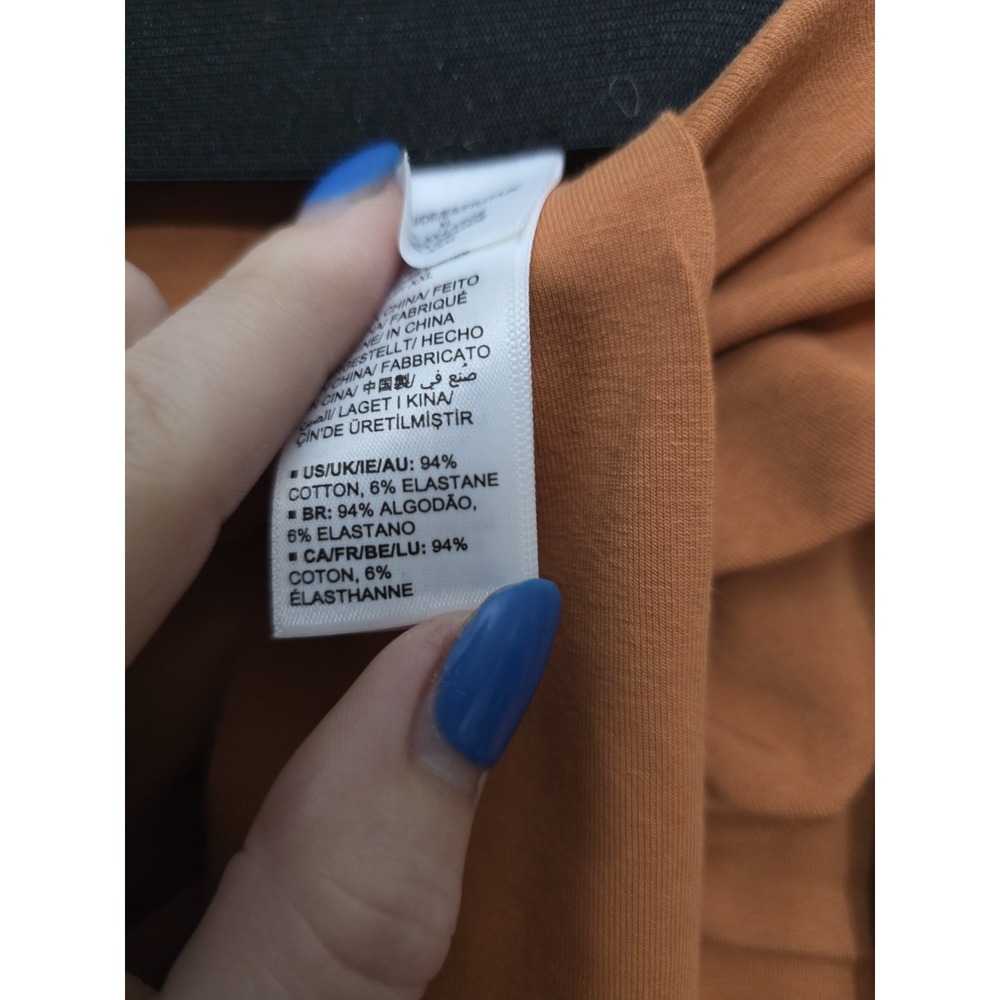 TEREA Women's Laila Faux Wrap Midi Skirt IN ADOBE Size XL NWT - Picture 10 of 11